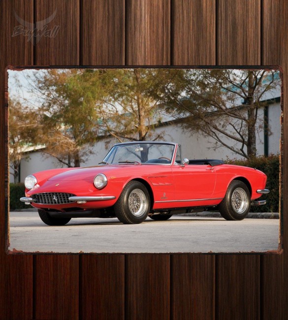 Металлическая табличка Ferrari 330 GTS Металлическая табличка Ferrari 330 GTS